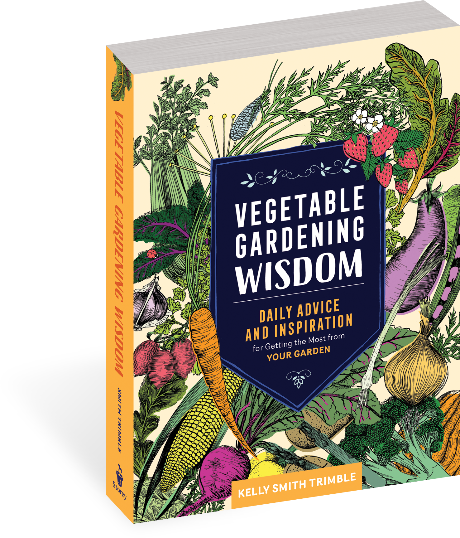 Vegetable Gardening Wisdom Book Cover PNG Image