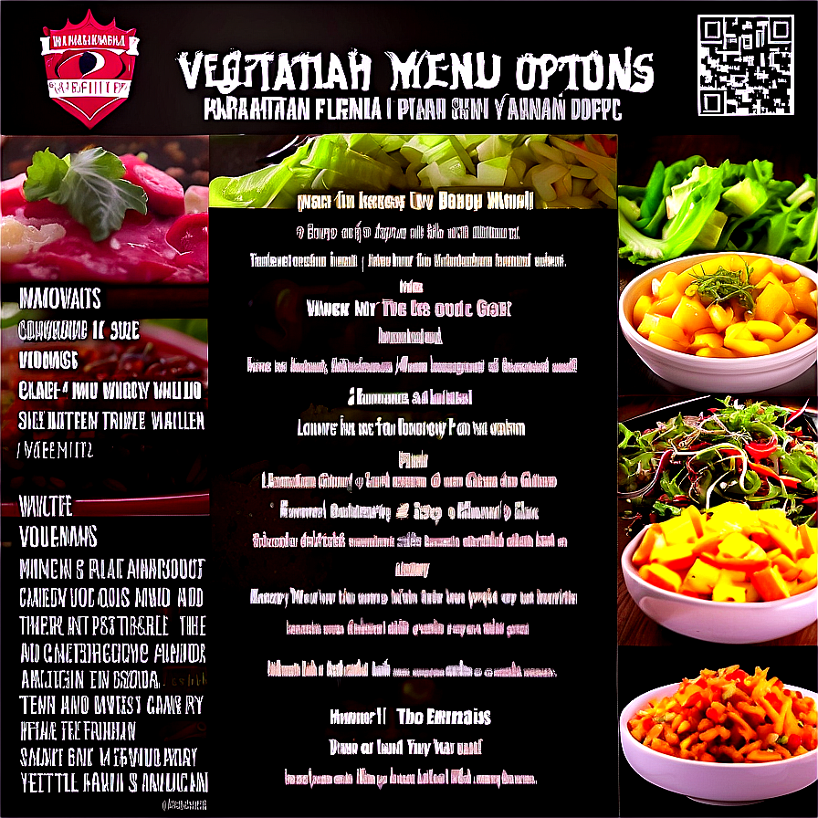 Vegetarian Menu Options Png 05242024 PNG Image