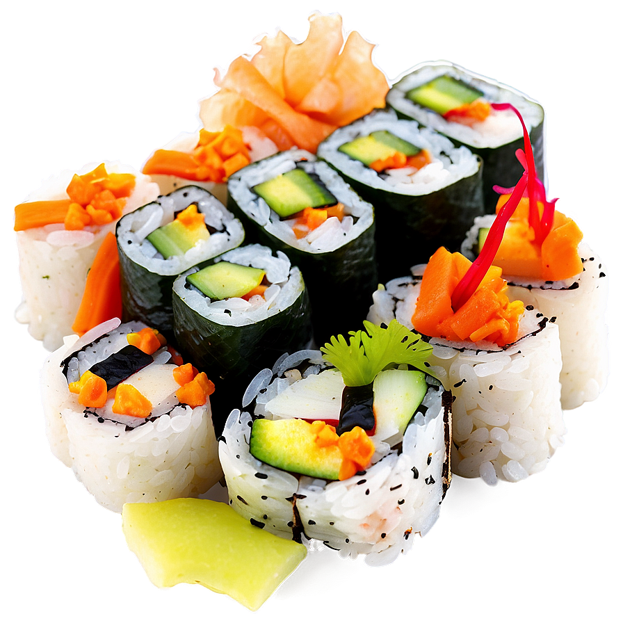 Vegetarian Sushi Delights Png 05212024 PNG Image