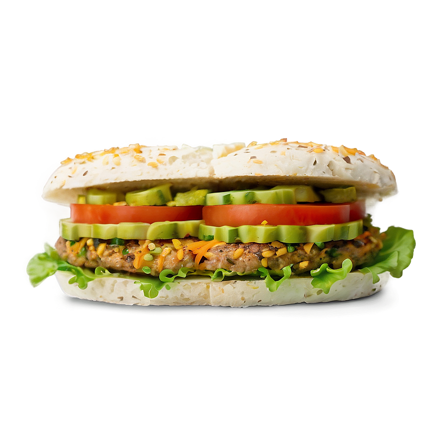 Veggie Burger Sandwich Png Kcu PNG Image