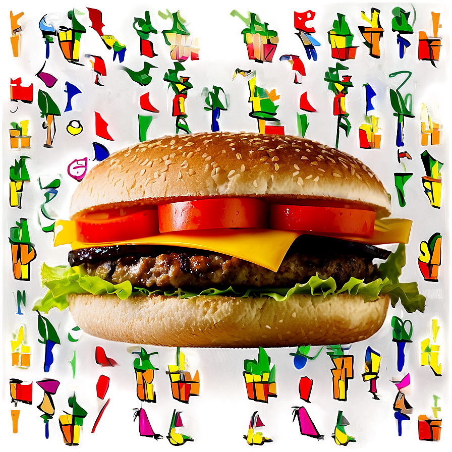 Veggie Cheeseburger Twist Png Tda PNG Image