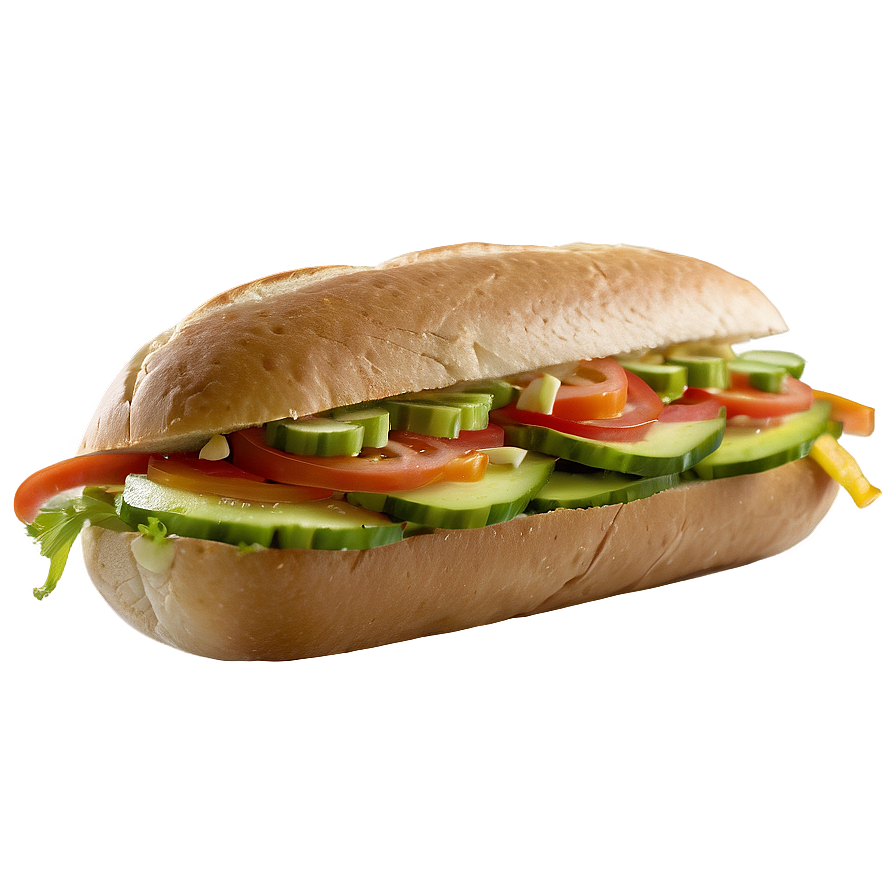 Veggie Sub Sandwich Png Xco92 PNG Image