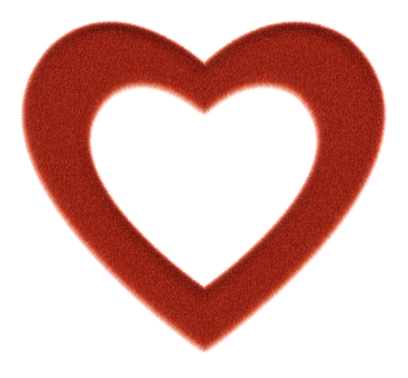 Velvet Heart Outline PNG Image