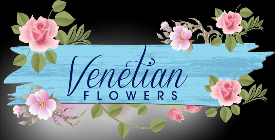 Venetian Flowers Logo Design PNG Image