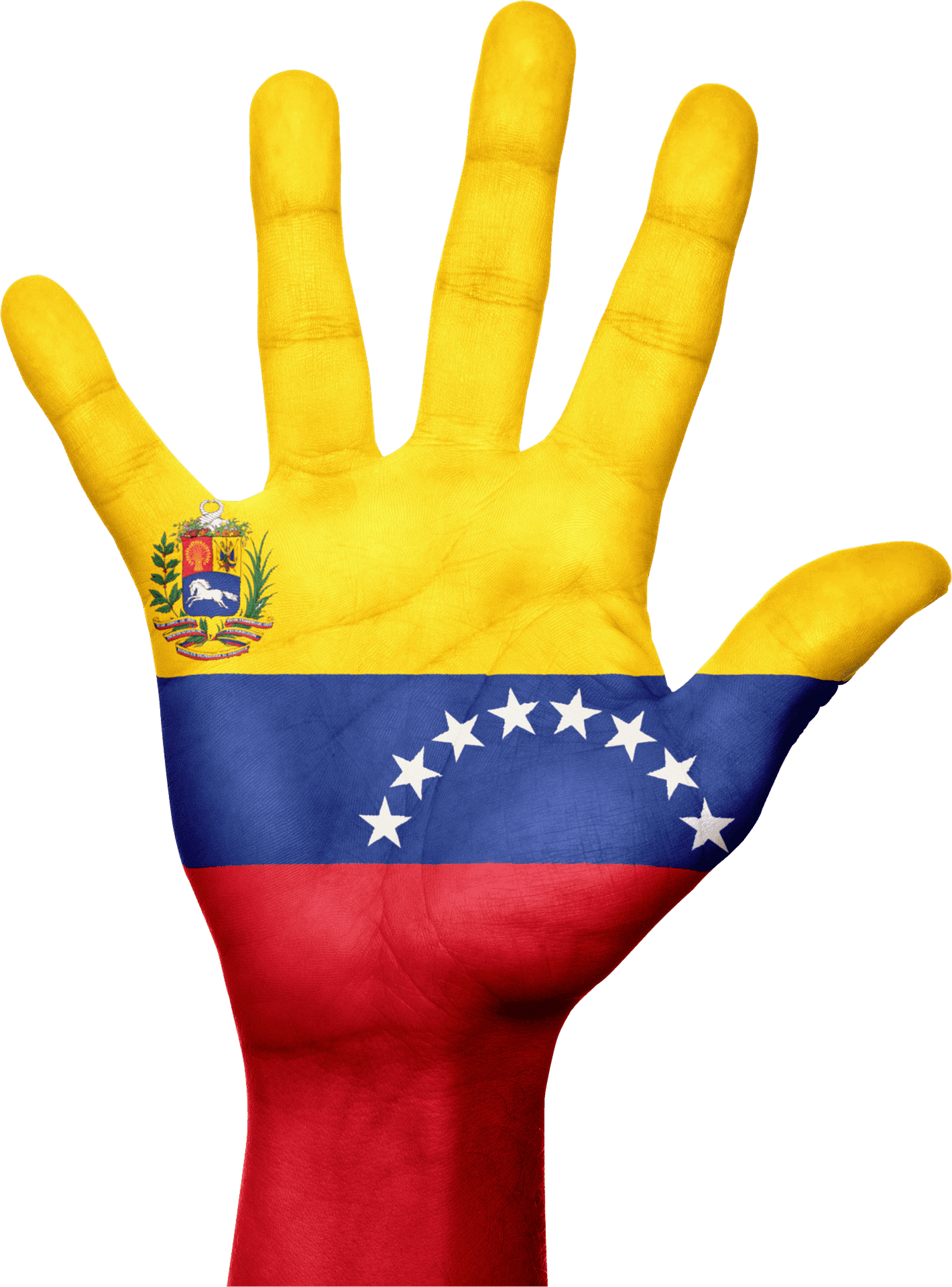 Venezuela Flag Painted Hand PNG Image