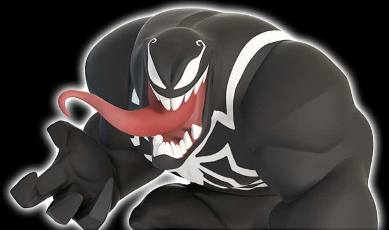 Venom Character Illustration PNG Image