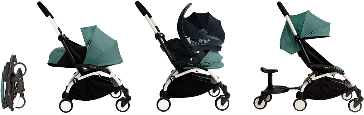 Versatile Baby Stroller Transformation PNG Image