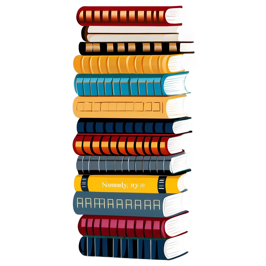 Vertical Book Stack Png 37 PNG Image