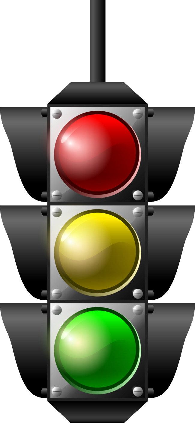 Vertical Traffic Light Illustration PNG Image