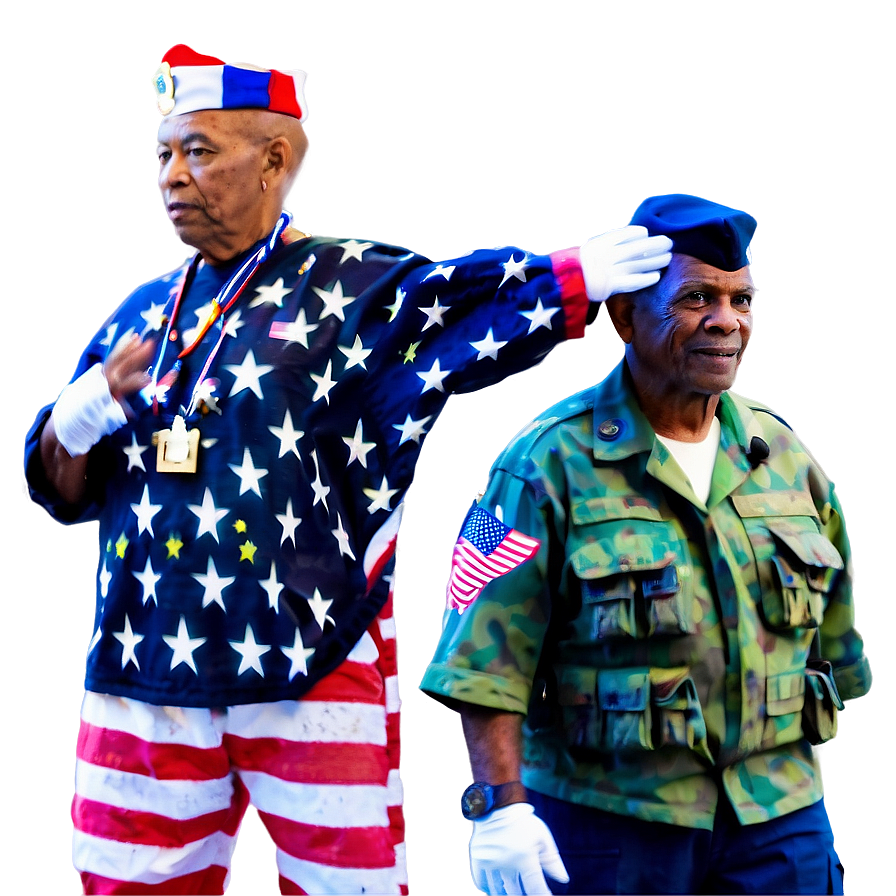 Veterans On 4th Of July Parade Png Qgb80 PNG Image