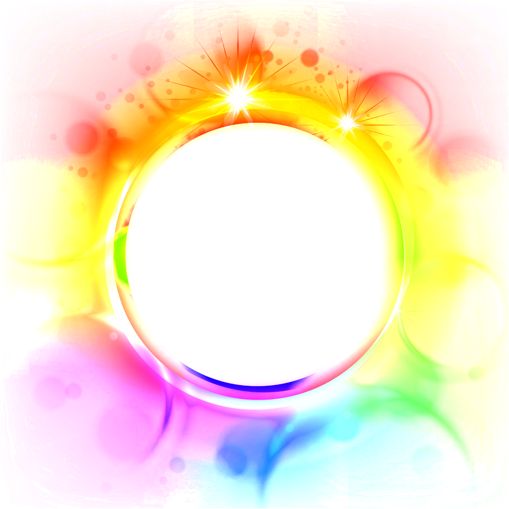 Vibrant Abstract Frame PNG Image