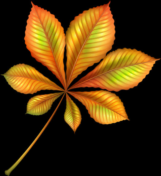 Vibrant Autumn Leaf PNG Image