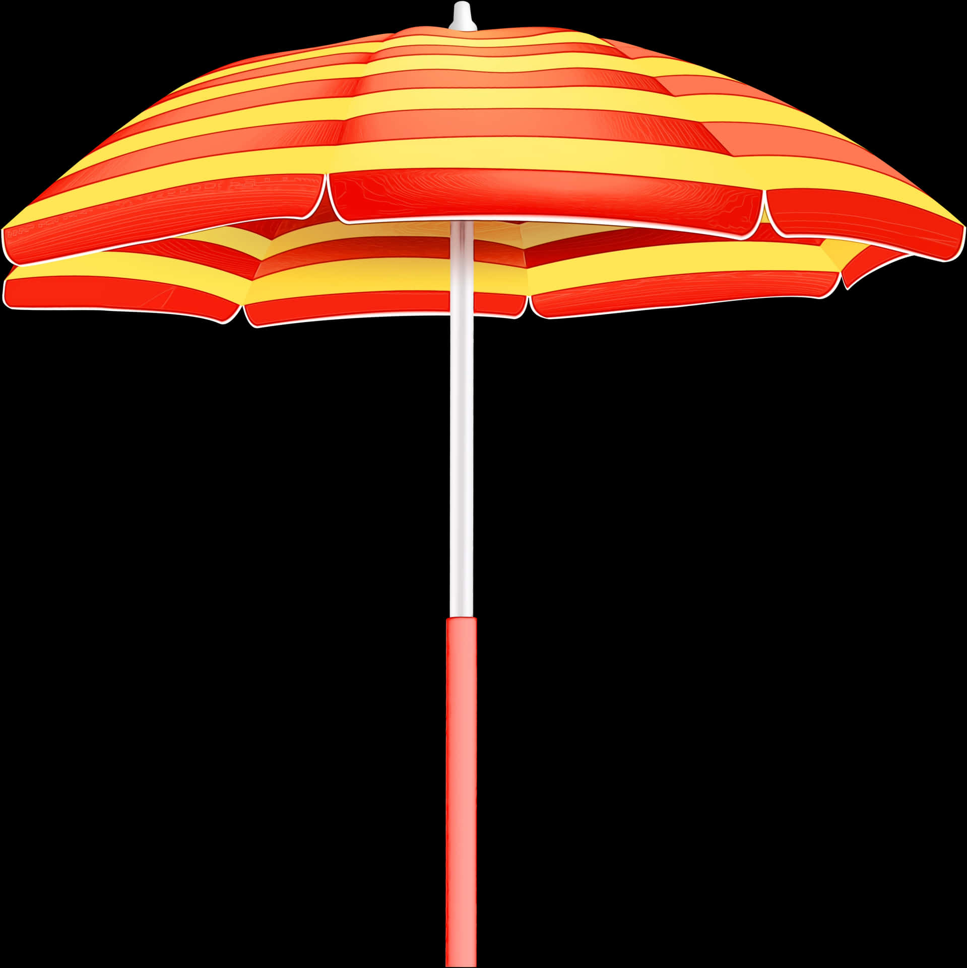 Vibrant Beach Umbrella PNG Image