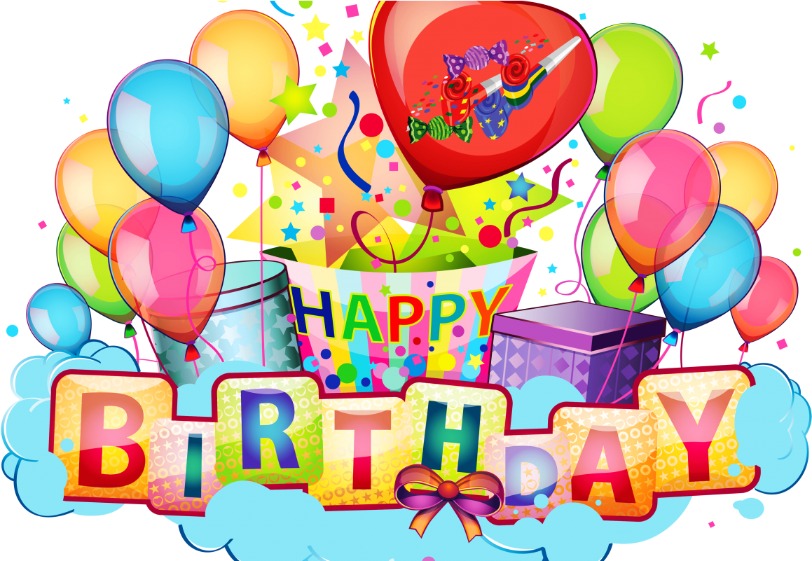 Vibrant Birthday Celebration Background PNG Image