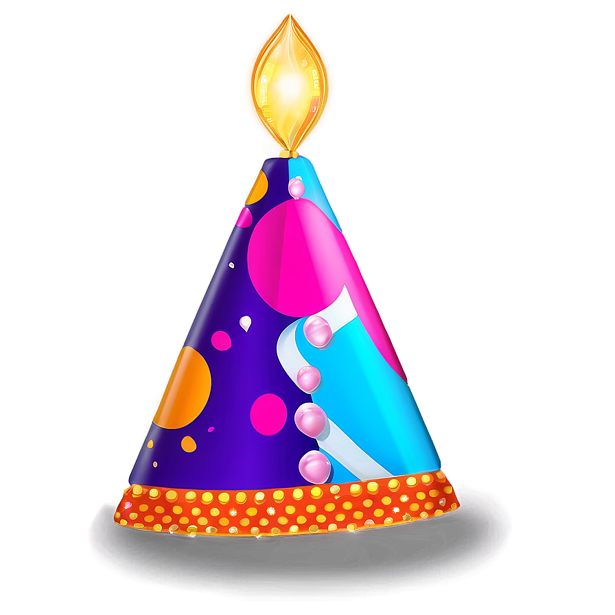 Vibrant Birthday Hat Png Wxv PNG Image