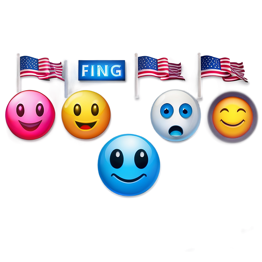 Vibrant Blue Emoji Png Set 06282024 PNG Image