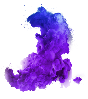 Vibrant Blue Purple Smoke Plume PNG Image