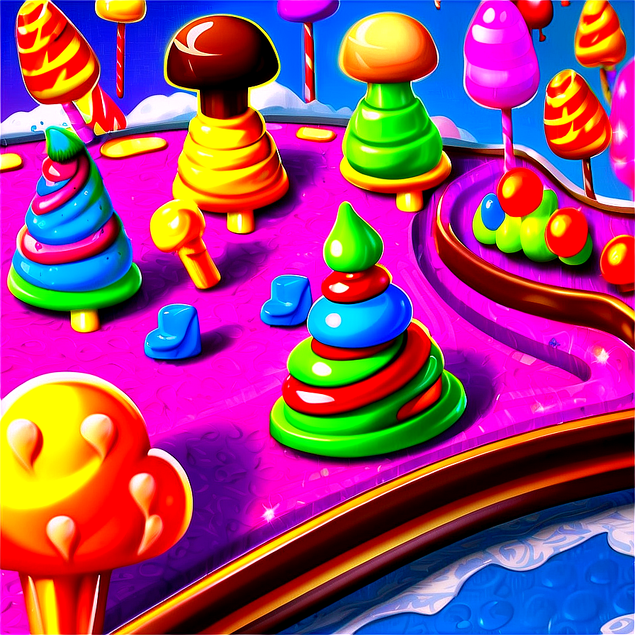 Vibrant Candyland Map Png 06202024 PNG Image