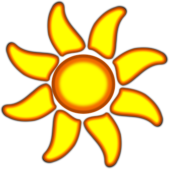 Vibrant Cartoon Sunflower PNG Image