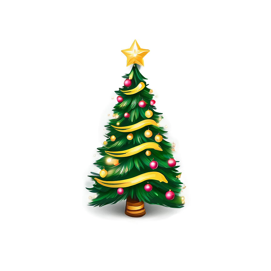 Vibrant Christmas Tree Drawing Png 59 PNG Image