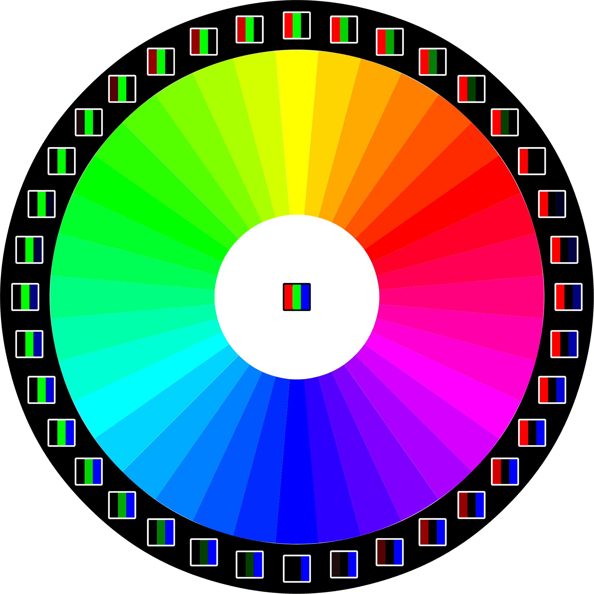 Vibrant Color Wheel Graphic PNG Image