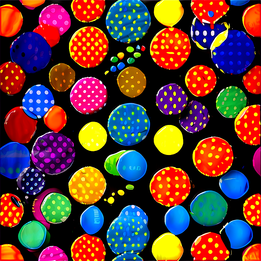 Vibrant Colorful Polka Dot Pattern Png 06262024 PNG Image