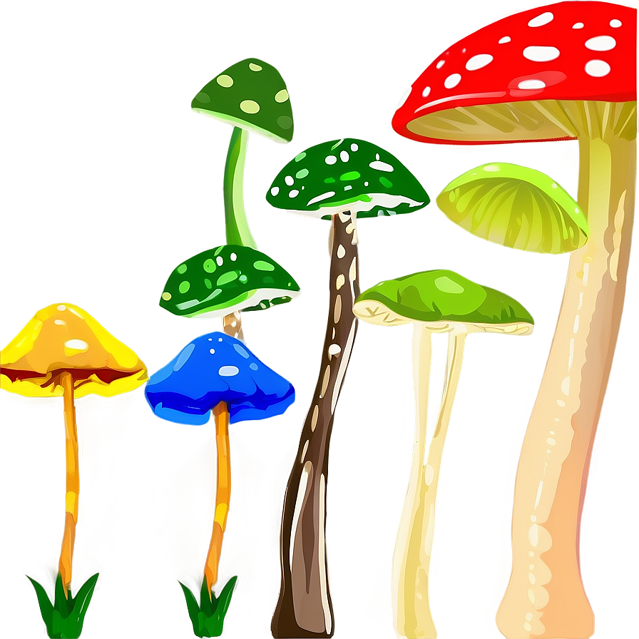 Vibrant Colors Fungi Png Yfa27 PNG Image