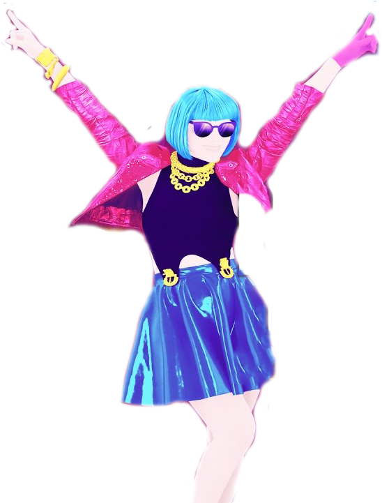 Vibrant Dancer Pose PNG Image