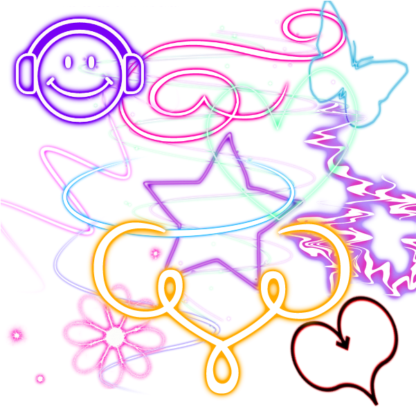 Vibrant Digital Doodles PNG Image