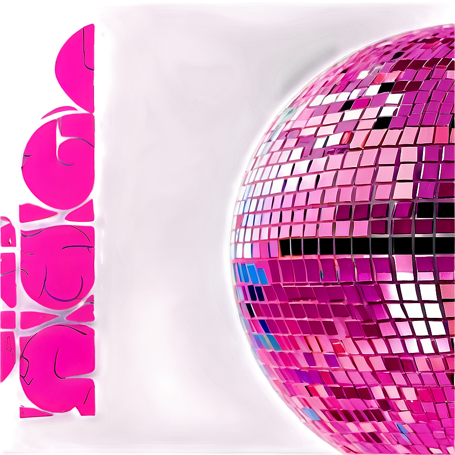 Vibrant Disco Ball Artwork PNG Image