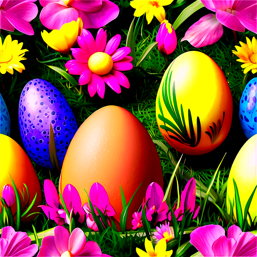 Vibrant Easter Flowers Png 05232024 PNG Image