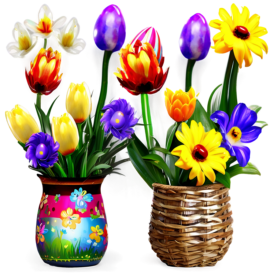 Vibrant Easter Flowers Png 05232024 PNG Image