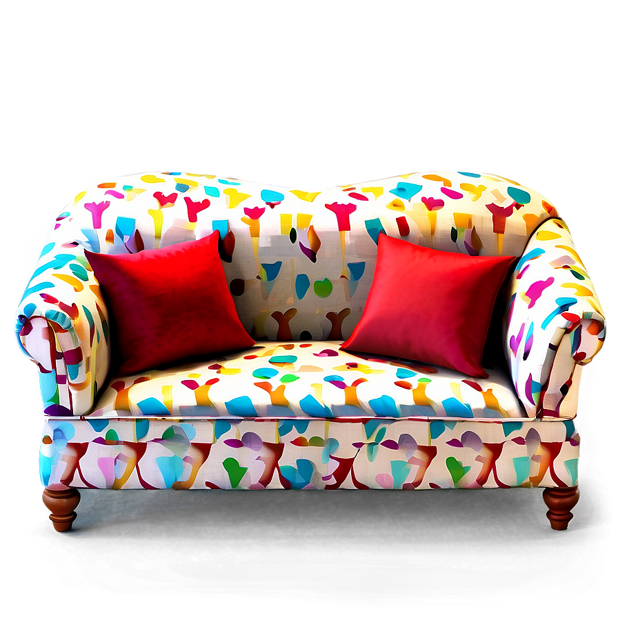 Vibrant Fabric Couch Png 05252024 PNG Image