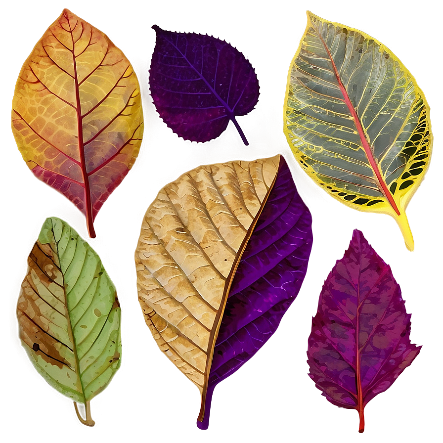 Vibrant Fallen Leaves Closeup Png Gbr PNG Image