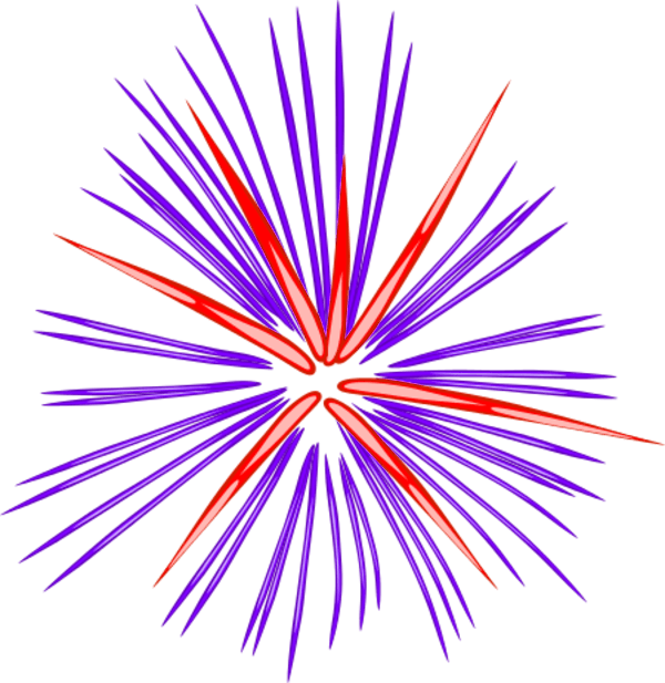 Vibrant Firework Explosion Clipart PNG Image