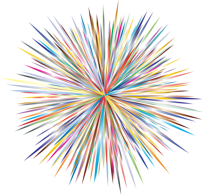 Vibrant Firework Explosion Clipart PNG Image