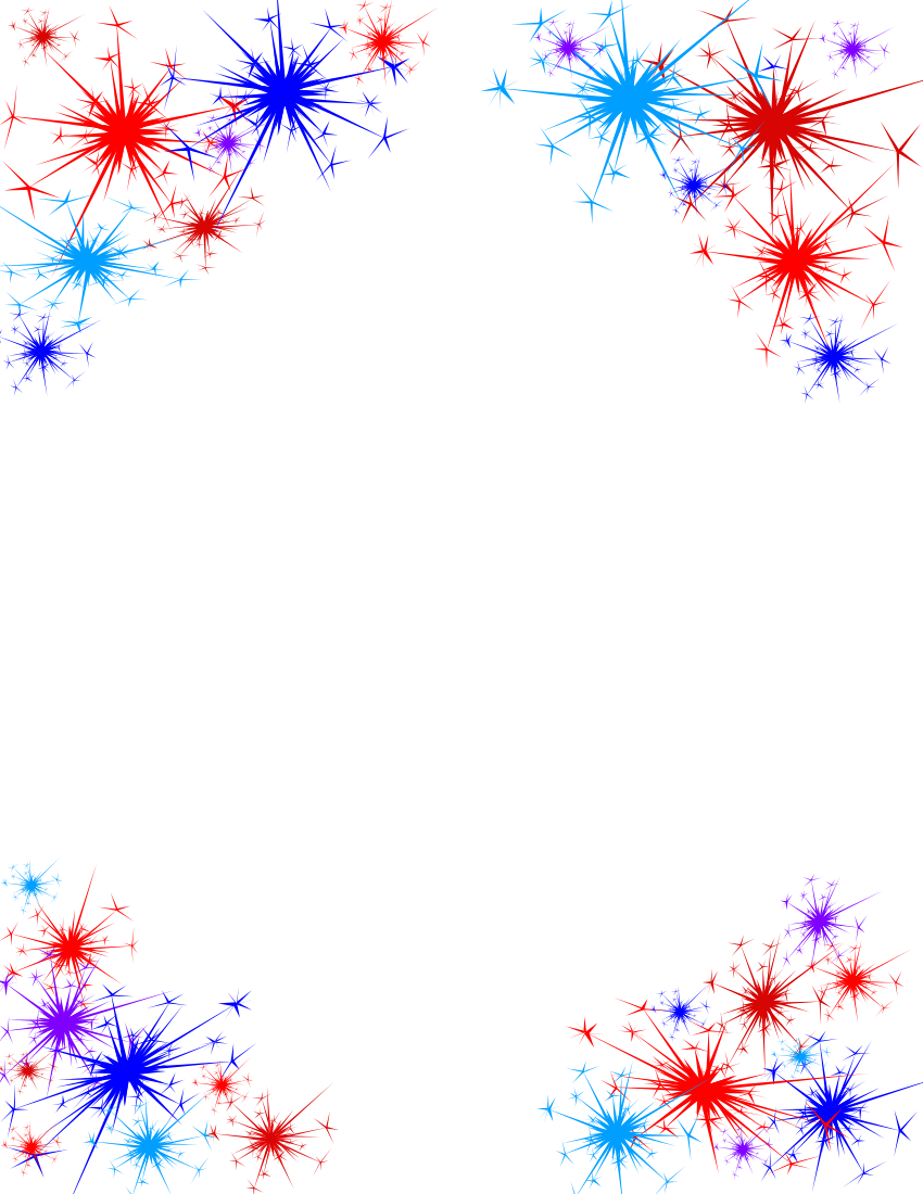 Vibrant Fireworks Clipart PNG Image