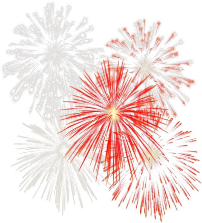 Vibrant Fireworks Display PNG Image