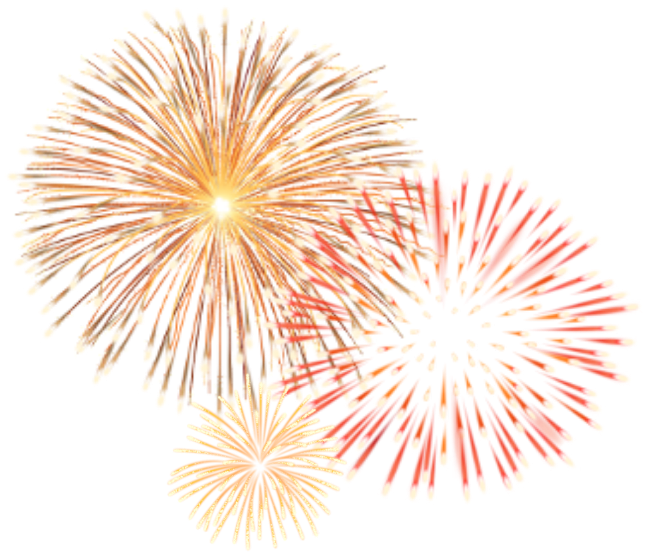 Vibrant Fireworks Display PNG Image