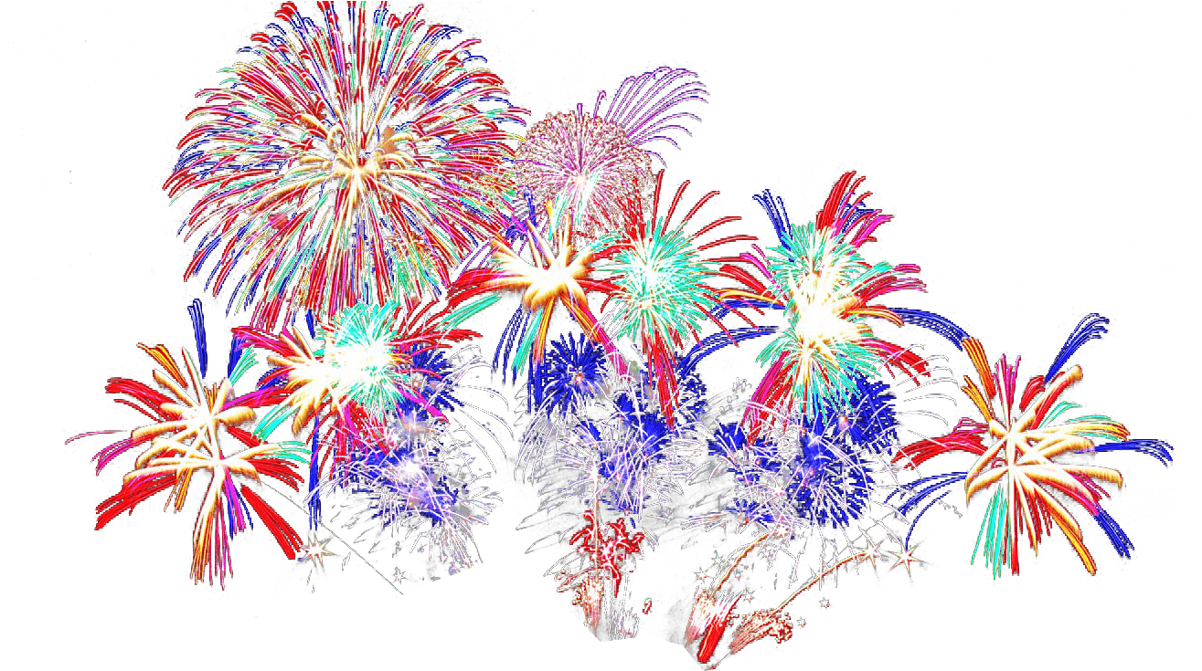 Vibrant Fireworks Display PNG Image