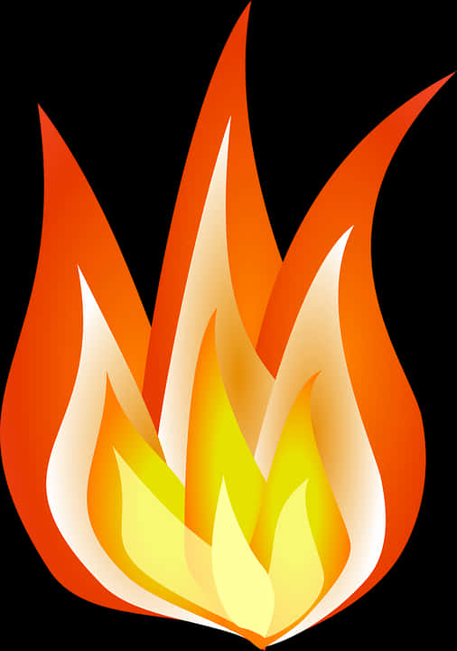 Vibrant Flame Graphic PNG Image