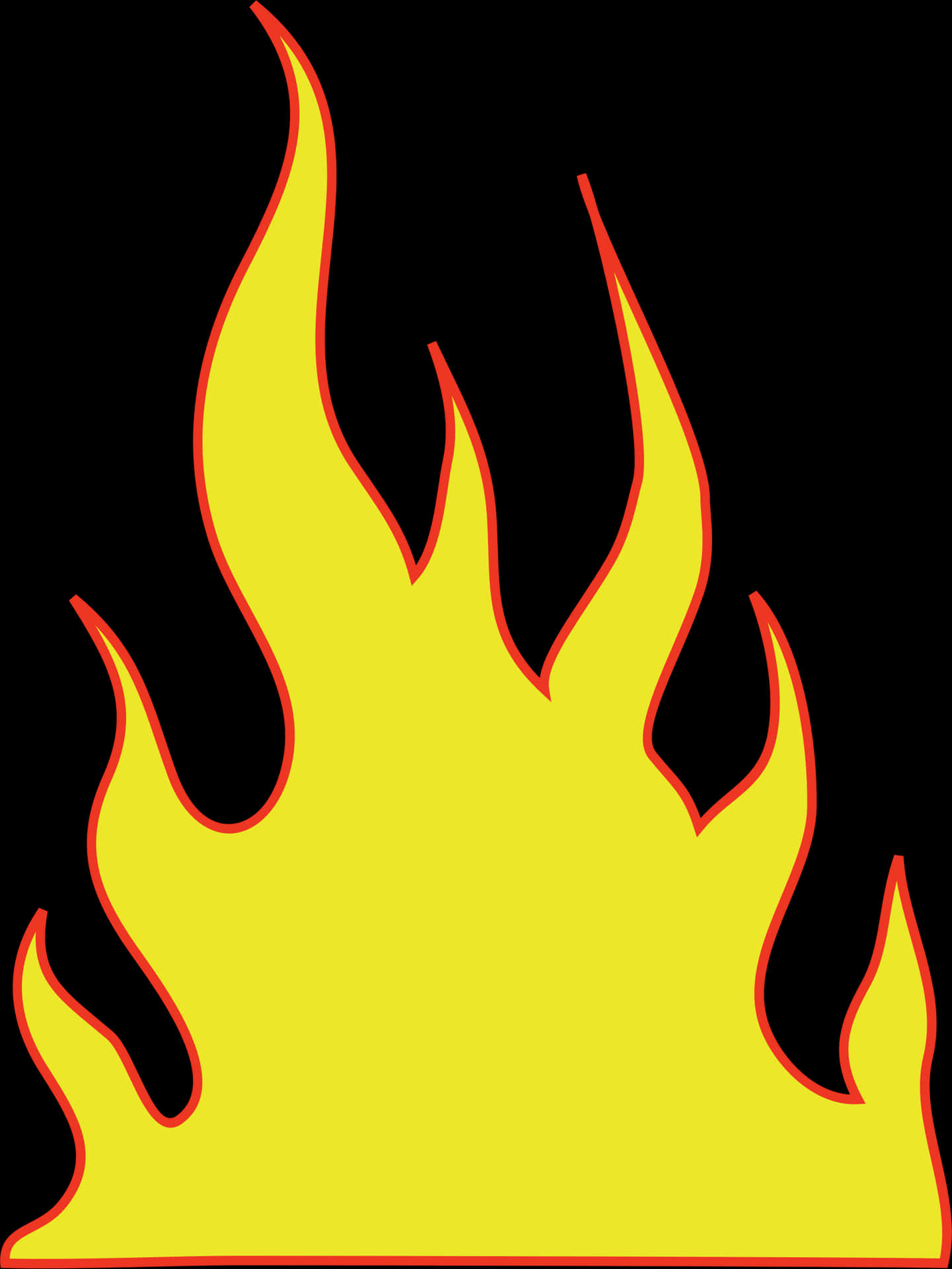 Vibrant Flame Graphic PNG Image