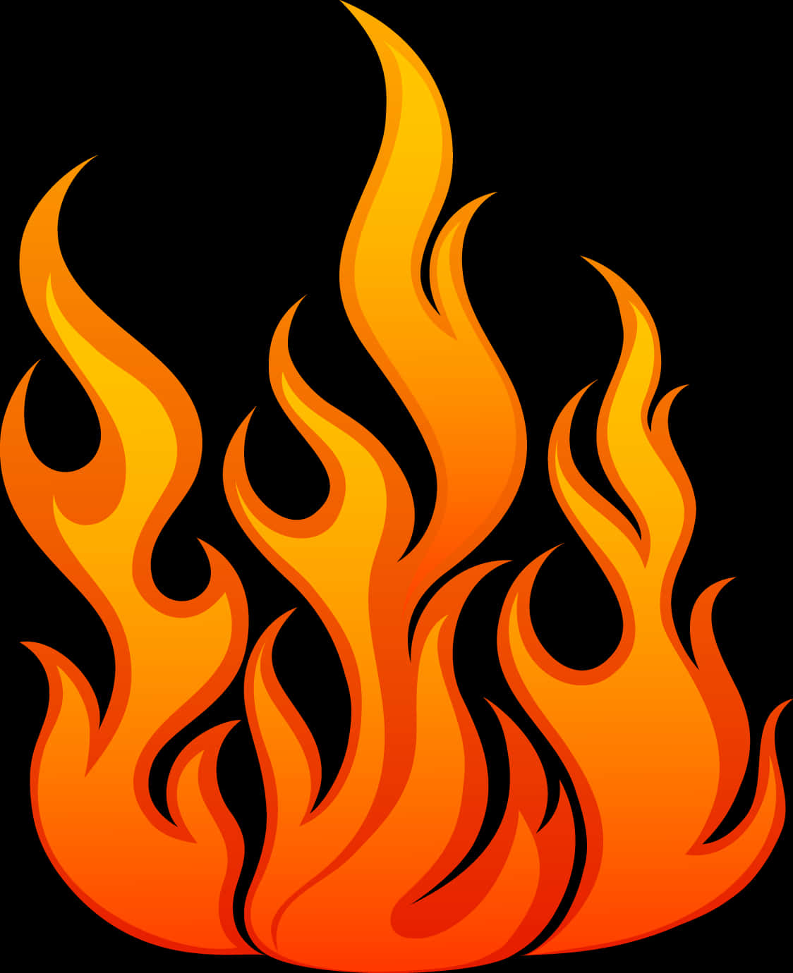 Vibrant Flame Graphic PNG Image