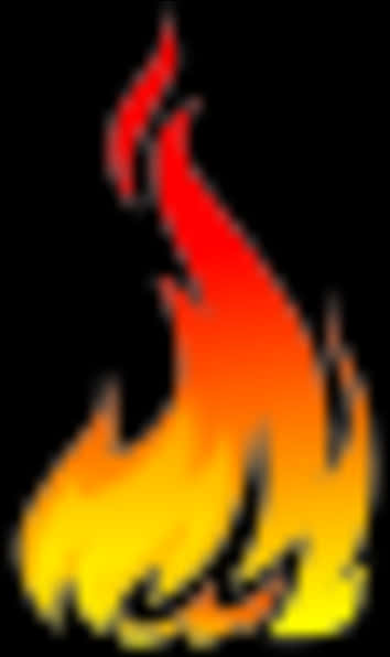 Vibrant Flame Illustration PNG Image