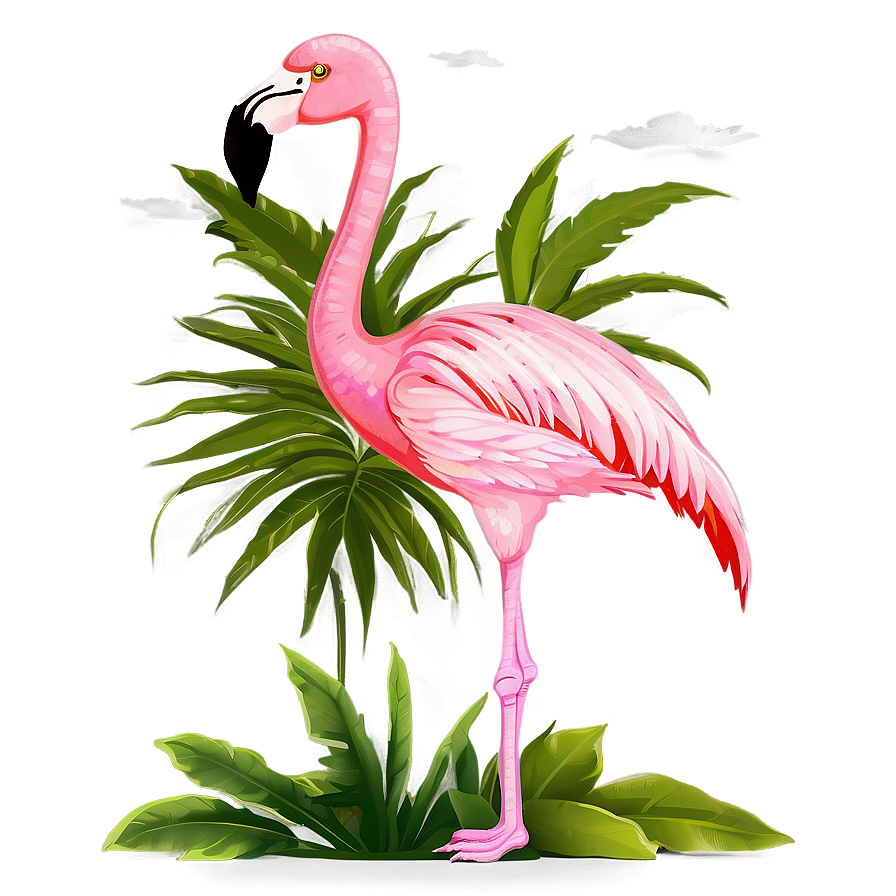 Vibrant Flamingo Print Png 05062024 PNG Image