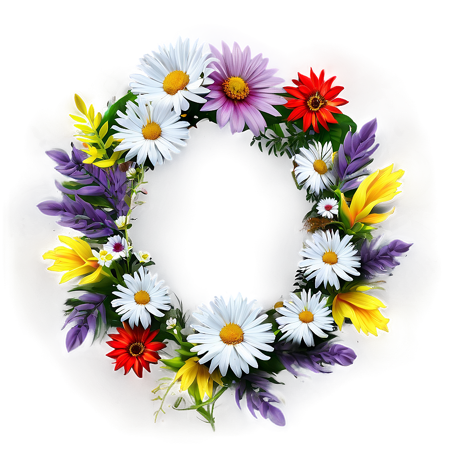 Vibrant Flower Circle Png Iau62 PNG Image