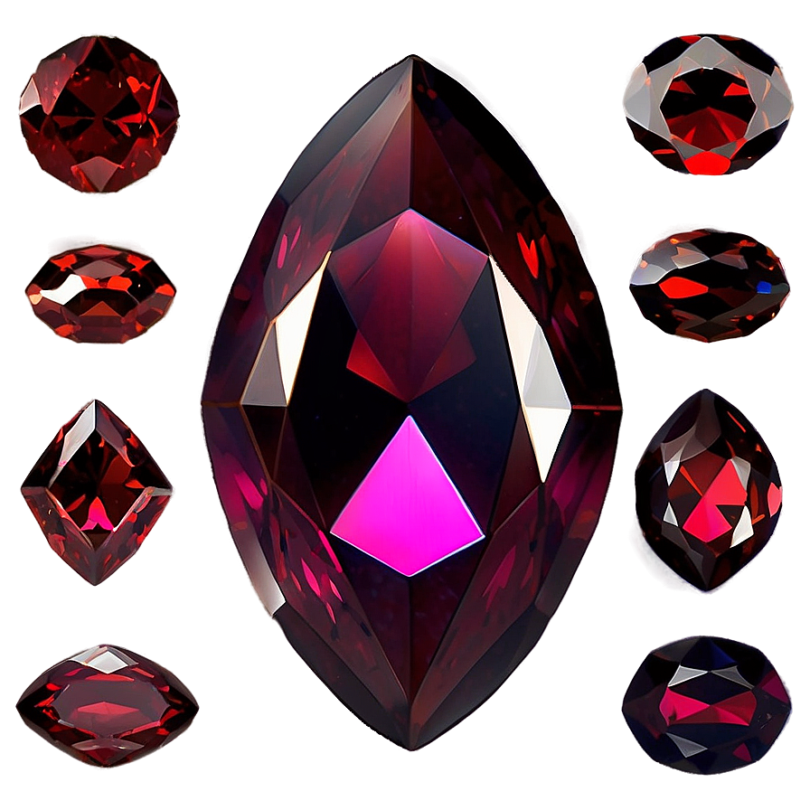 Vibrant Garnet Gem Png 06122024 PNG Image