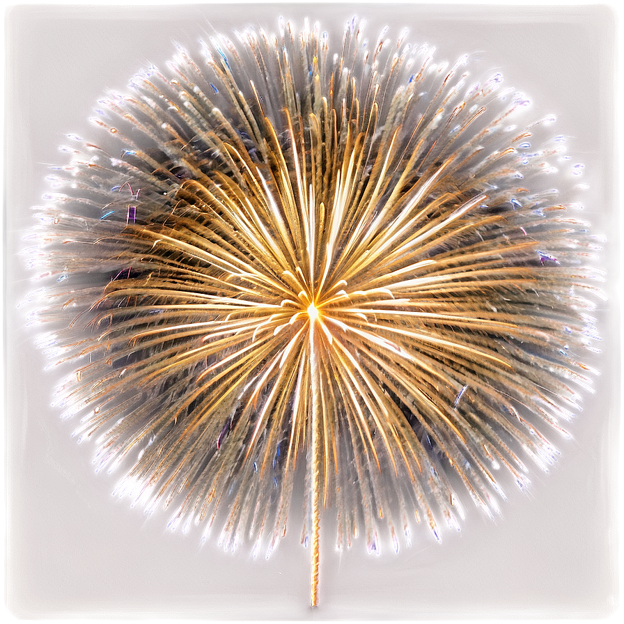 Vibrant Gold Fireworks Show Png 06292024 PNG Image