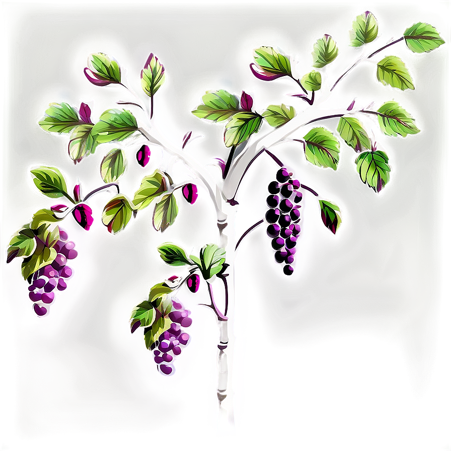 Vibrant Grapevine Artwork PNG Image