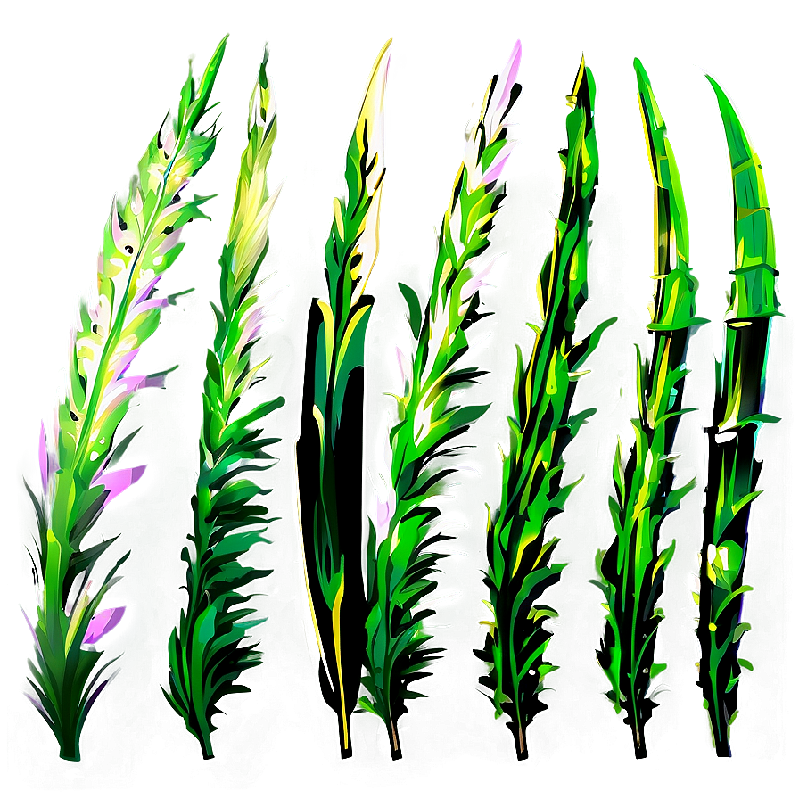 Vibrant Grass Blades Png Grl PNG Image